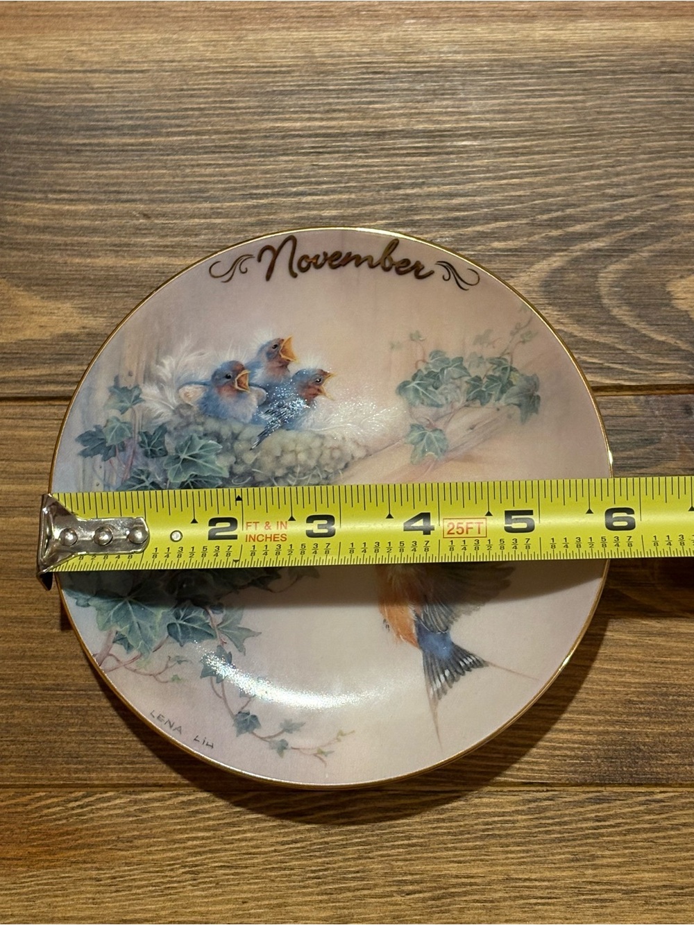Bradford Exchange collector plate birds November Lena Liu Bless This House - Picture 3 of 5